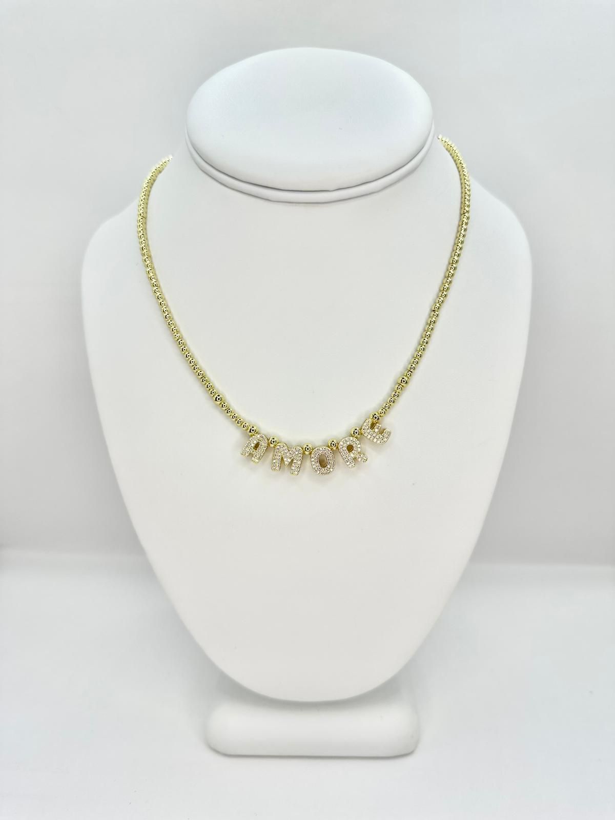 AMORE Gold and Cristal Choker