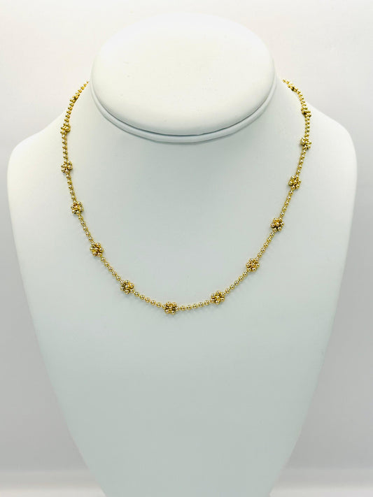 Mini flower gold choker