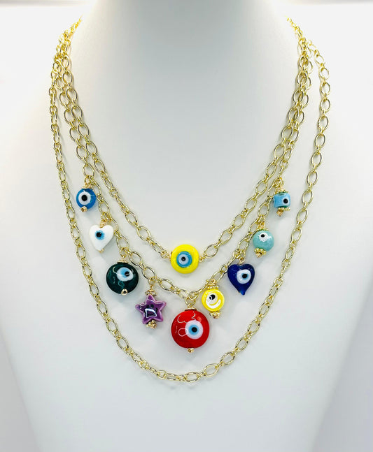 Colors eye necklace