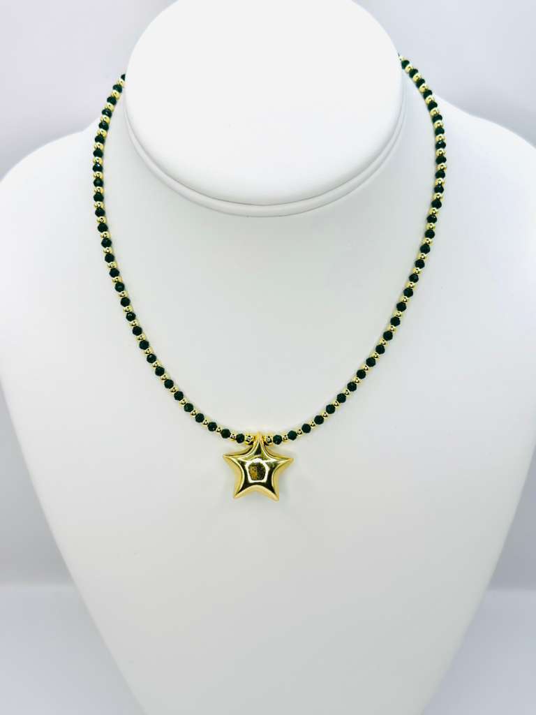 Crystal choker with balloon star