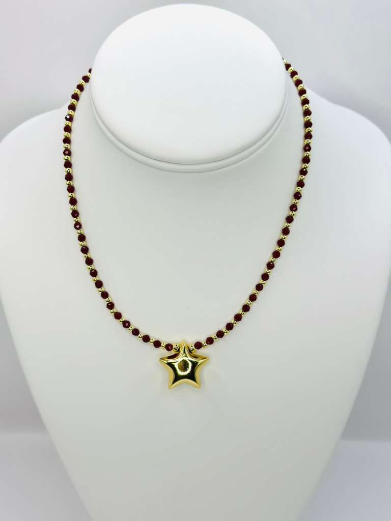 Crystal choker with balloon star