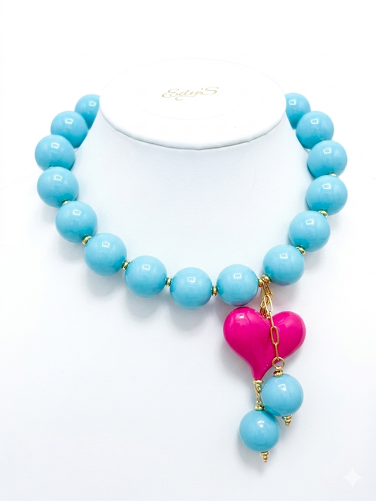 Candy Bom Heart ligth blue