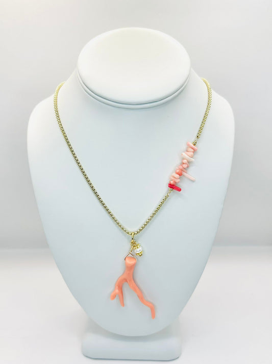 Coral and Pearl Necklace