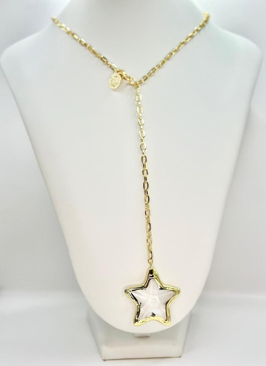 Star Bow Tie Cristal Necklace