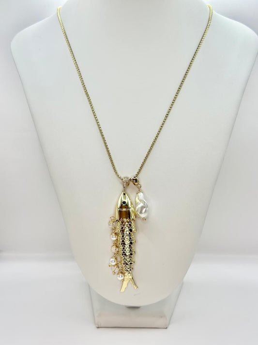 Fish Pearl Necklace