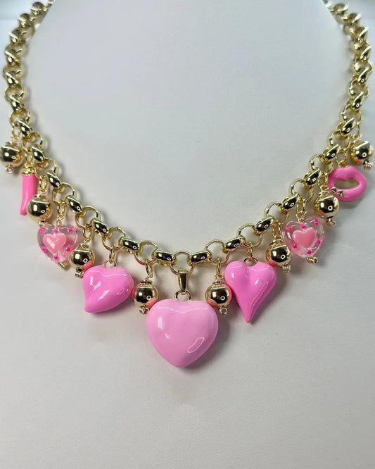 Cuore Pink Necklace