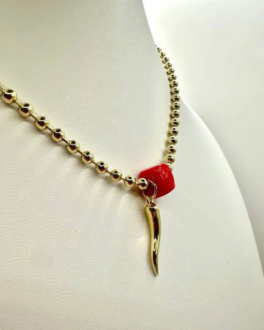 Gold Cornetto Necklace
