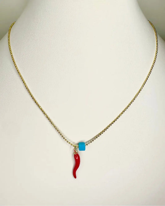 Mini Cornetto Red Necklace