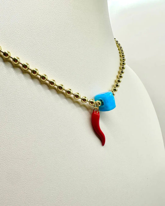 Red Cornetto Necklace
